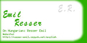 emil resser business card